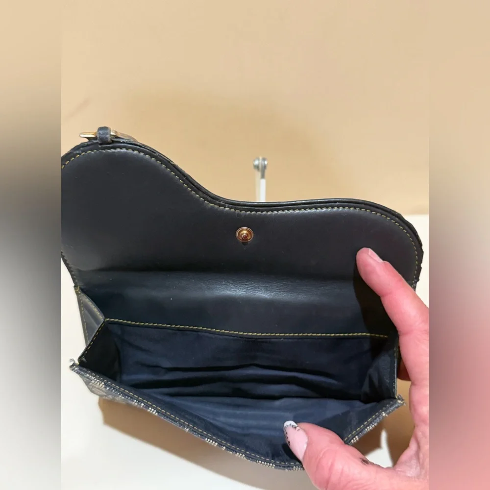 Dior Denim Trotter Saddle Long Wallet